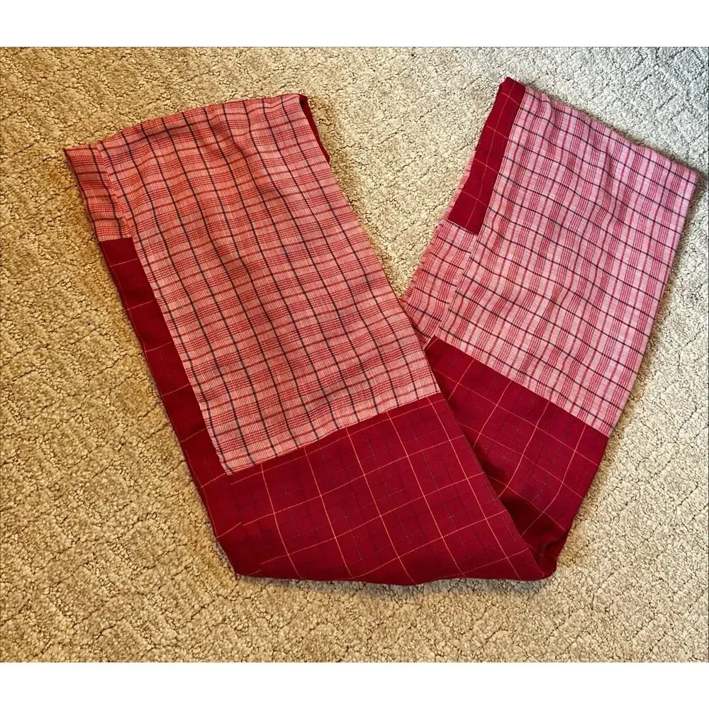Handmade Woman's Lightweight Infinity/Cowl Scarf Plaid Upcycled